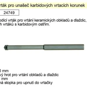 Vrták pro unášeč karbidových vrtacích korunek | Omezené zásoby