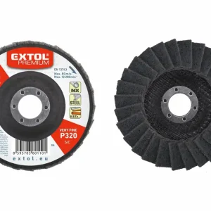 EXTOL PREMIUM Brusný kotouč lamelový z karbidového rouna, 125mm, P320-jemný | Poslední dny akce