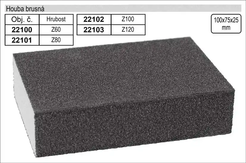 Houba brusná rozměr 100x70x25mm hrubost 60 | Výhodná nabídka
