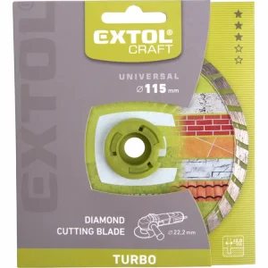 kotouč diamantový řezný turbo, 115x22,2mm, suché i mokré řezání, EXTOL CRAFT - Výhodný nákup
