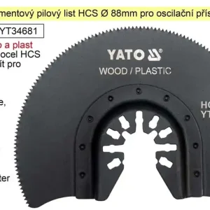 Výprodej - Segmentový pilový list HSS 88mm oscilační, pro ocel, dřevo, lamináty