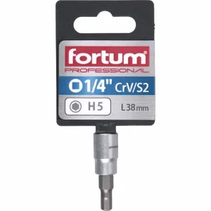 Nejprodávanější | FORTUM hlavice zástrčná 1/4" imbus, H 5, L 38mm 4701605