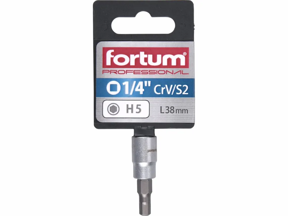 Nejprodávanější | FORTUM hlavice zástrčná 1/4" imbus, H 5, L 38mm 4701605