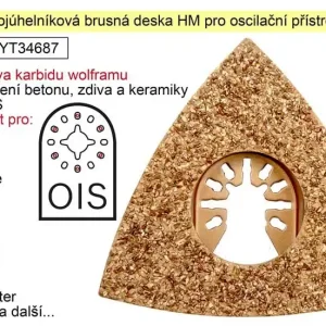 Brusná deska Delta HM oscilační, pro beton, zdivo - Vysoká kvalita