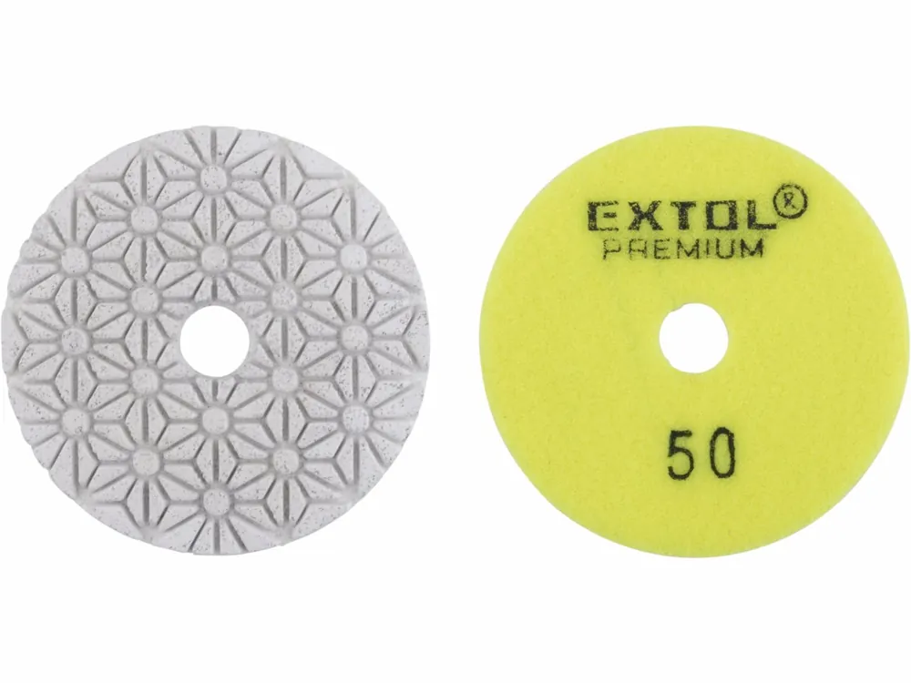 Nízká cena - EXTOL PREMIUM kotouč diamantový leštící na obklady, 100mm, P50, suchý zip 8803090