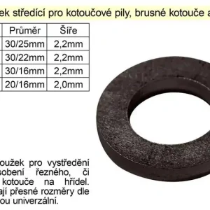 Super nabídka | Redukční kroužek středící průměr 18,5/15mm