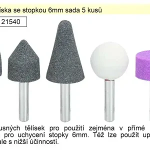 Velmi žádaný produkt - Brusná tělíska se stopkou 6mm sada 5 kusů