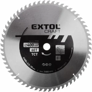 Profesionální kvalita | EXTOL CRAFT kotouč pilový s SK plátky, O 400x3,5x30mm, 60T 19122