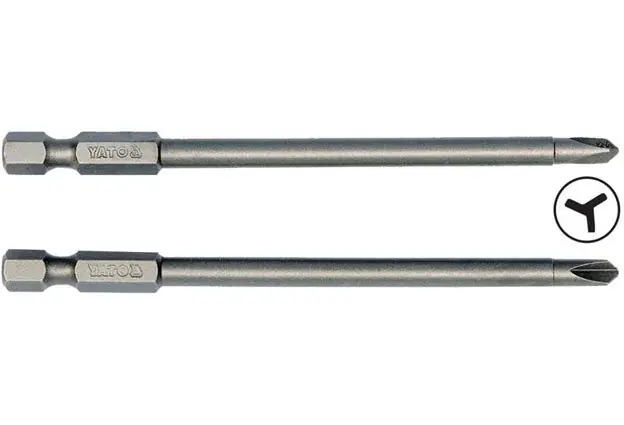 Bezpečnostní bity, Tri-Wing, 2, 4, 1/4" , délky 100 mm, Yato | Nízká cena