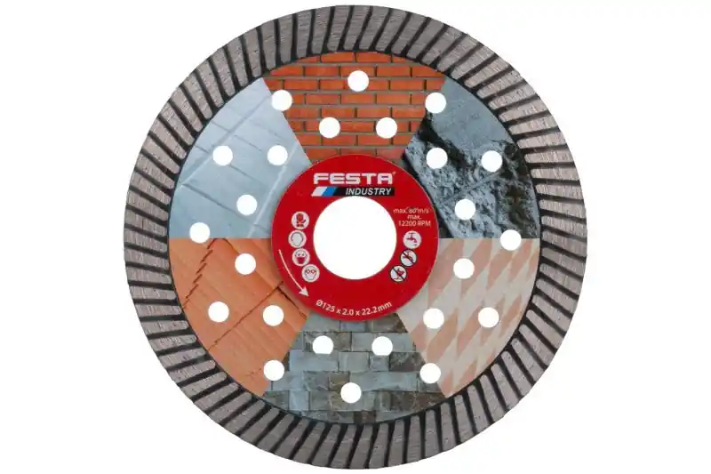 Nově k dispozici | FESTA INDUSTRY Kotouč diamantový Turbo Extreme 125x2.0x22.2mm, beton, železobeton, cihla