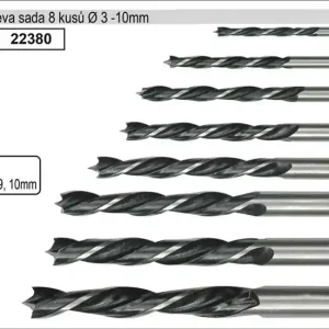 Vrtáky do dřeva sada 8 kusů 3-10mm | Slevy