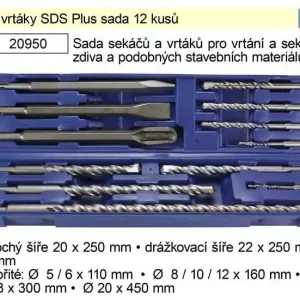 Sekáče a vrtáky SDS Plus sada 12 kusů | Přidat do košíku