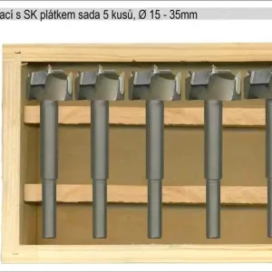 Jen tento týden - Vrtáky sukovací Magg s 15-35mm vidiové sada 5 kusů, sukovníky