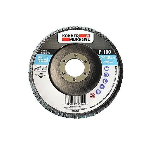 Kotouč brusný lamelový zirkonový 125mm P60 Konner na nerez - Zlevněno