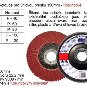 Kotouč lamelový Magg korundový 150mm P60 - Kupte dnes