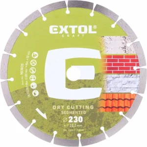 K dispozici | EXTOL CRAFT kotouč diamantový řezný segmentový - suché řezání, O 230x22,2x2,6mm 903035