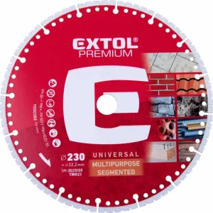 Ihned k objednání | EXTOL PREMIUM kotouč řezný diamantový MULTI univerzální, O230x3x22,2mm 8803004