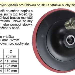 Sleva - Nosič brusných výseků 125mm pro úhlovou brusku a vrtačku