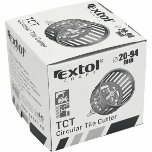 řezač otvorů do kachliček s krytem, Ř20-94mm, uchycení do vrtačky, EXTOL CRAFT | Rychle mizí