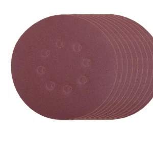 Do vyprodání zásob | Brusný výsek s otvory 150mm P60 se suchým zipem balení 10 kusů