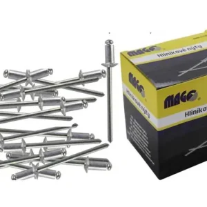 Lze objednat - Nýty trhací Alu průměr 3,2 mm délka 9,6- mm balení 1000 kusů v krabici Mag