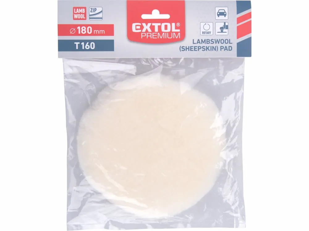Žádaný produkt - EXTOL PREMIUM kotouč leštící vlněný, ovčí rouno, T160, 180mm, suchý zip