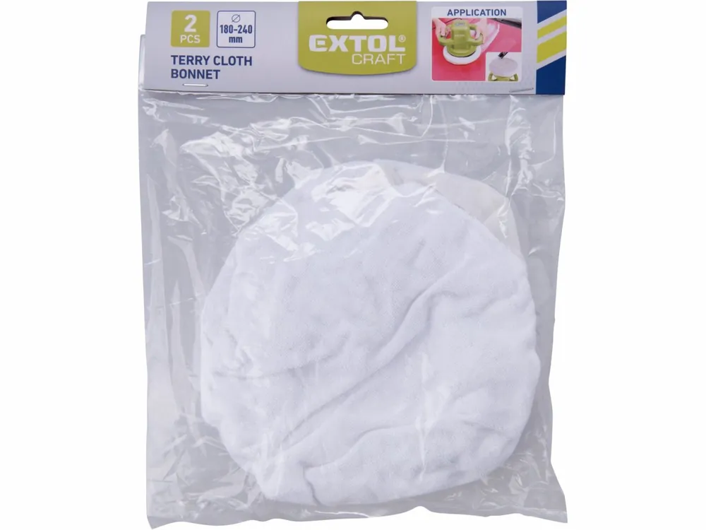 Poslední kus | EXTOL CRAFT kotouče aplikační, froté bavlna, 2ks, Ř180-240mm, návlek 10630