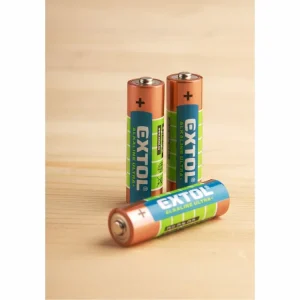 EXTOL ENERGY Tužkové baterie AAA 1,5V (LR03) alkalické, balení 4ks - Novinka