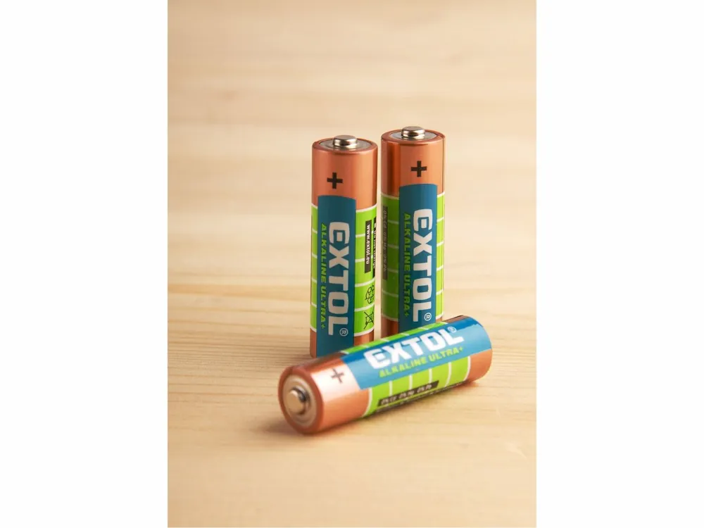 EXTOL ENERGY Tužkové baterie AAA 1,5V (LR03) alkalické, balení 4ks - Novinka