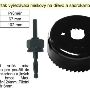 Blesková nabídka | Vrták vyřezávací miskový průměr 67mm na dřevo a sádrokarton