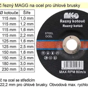 Kotouč řezný na ocel 125x1,6mm MAGG | Novinka v sortimentu