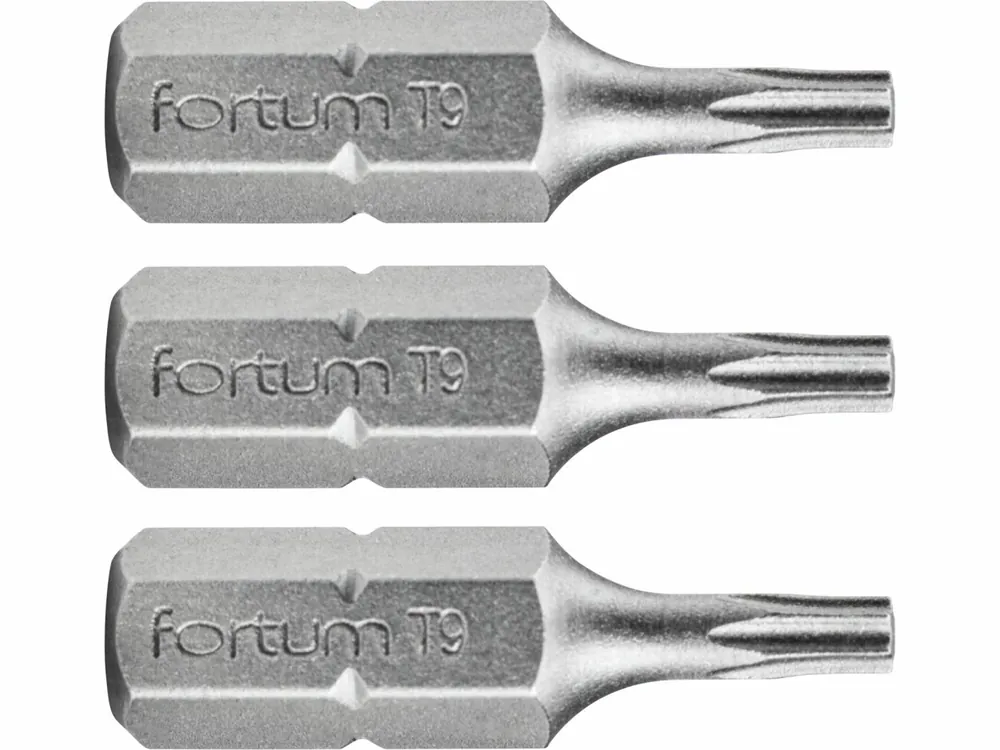 Mezi nejprodávanějšími | FORTUM Bit TORX, sada 3ks, T 9x25mm, S2 4741409