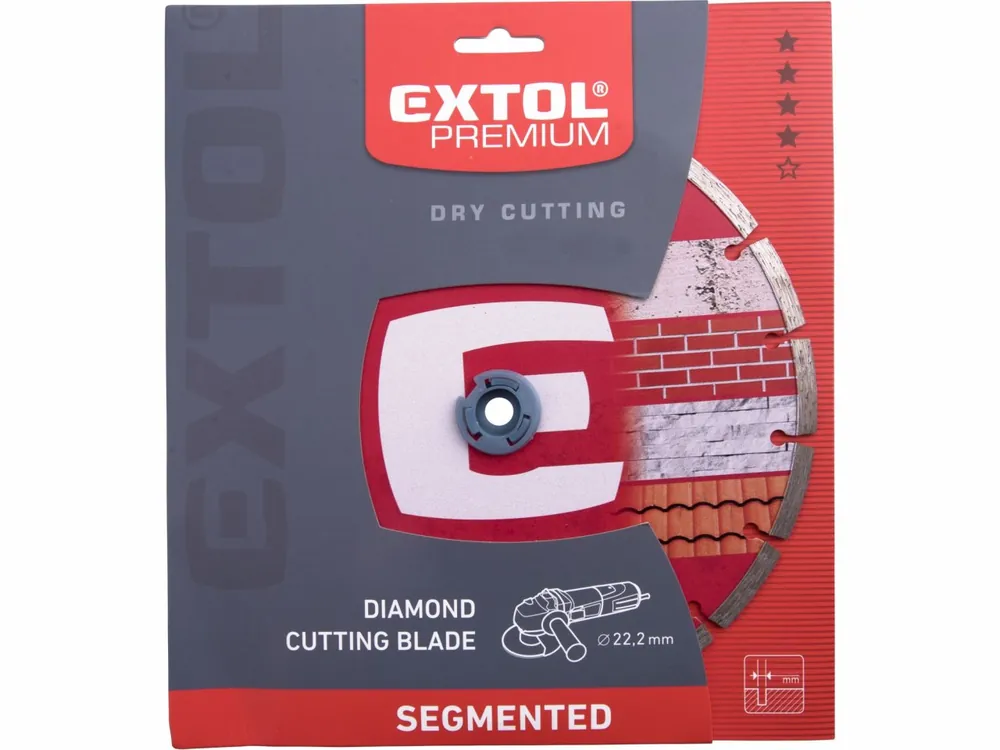 Prodejní hit - kotouč diamantový řezný segmentový, 180x22,2mm, suché řezání, EXTOL PREMIUM