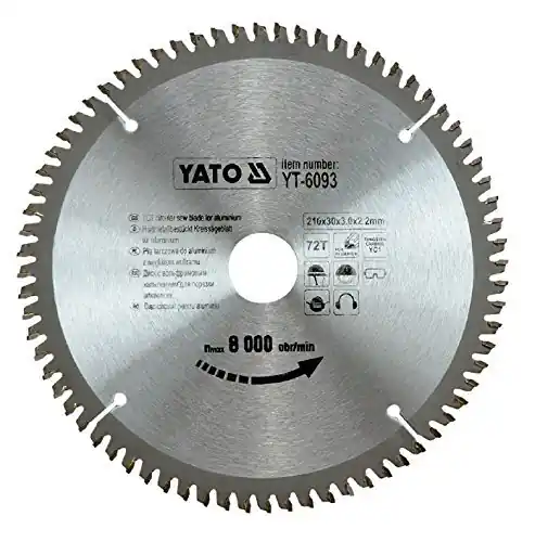 YATO Pilový kotouč na hliník 210x30mm 72 zubů YT-6093 - Připraveno k expedici