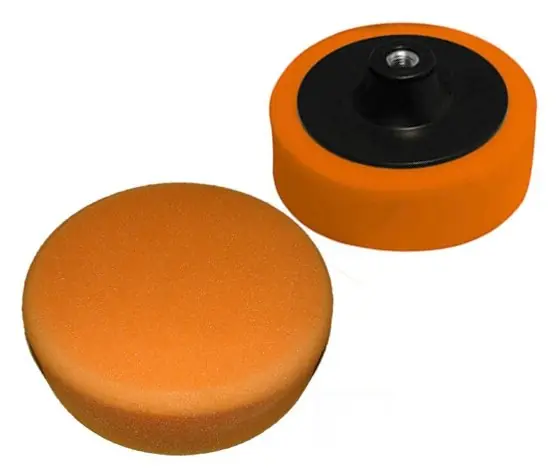 SILVER Leštící kotouč molitanový ORANŽOVÝ 150mm s unašečem závit M14 - Výhodná koupě