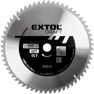 EXTOL CRAFT kotouč pilový s SK plátky, O 350x3,2x30mm, 60T 19119 - Tovární cena
