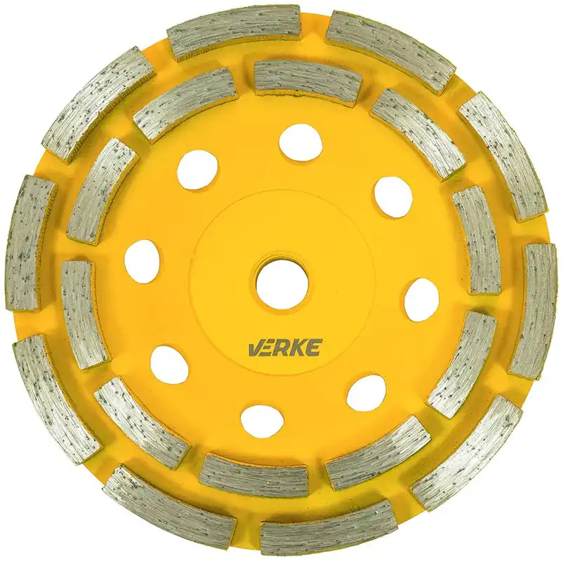 Speciální cena | VERKE Kotouč diamantový brusný na beton 125mm, dvouřadý segmentový, se závitem M14