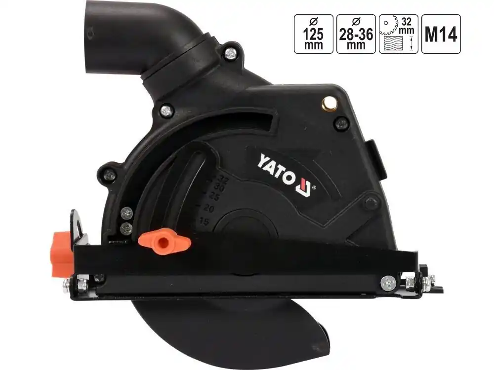 YATO Odsávací kryt na úhlovou brusku 125mm, na řezání, s nastavením úhlu | Nově přidáno