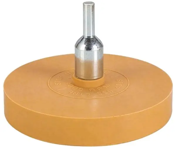 VERKE Gumový kotouč 88x15mm na odstranění lepidla a samolepek, se stopkou 6mm - Speciální nabídka