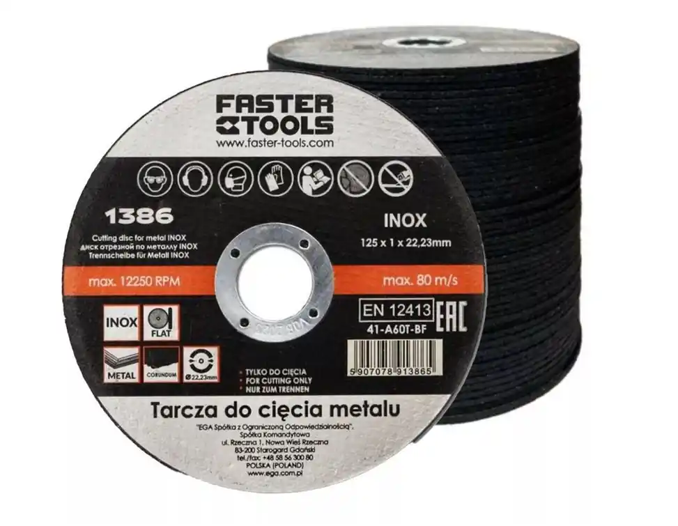 FASTER TOOLS kotouč řezný na ocel a nerez 125x1,0mm - Výhodná cena
