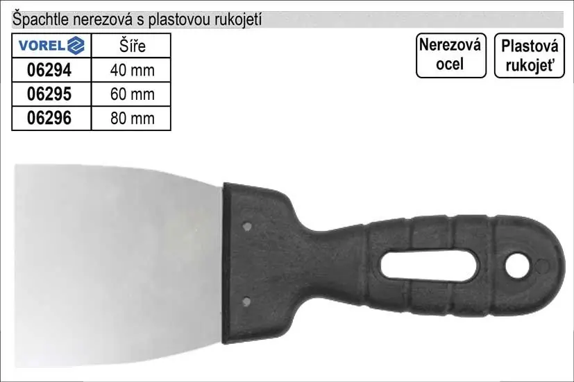 Kvalitní produkt | Špachtle nerezová 60mm