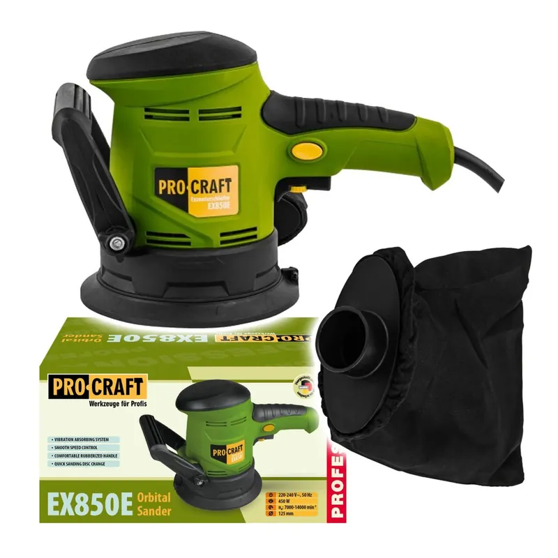 Sleva | PROCRAFT EX850E Excentrická bruska 125mm 450W