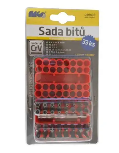 Bity sada 33 kusů Magg 080030 v gumovém pouzdře | Prodejní hit