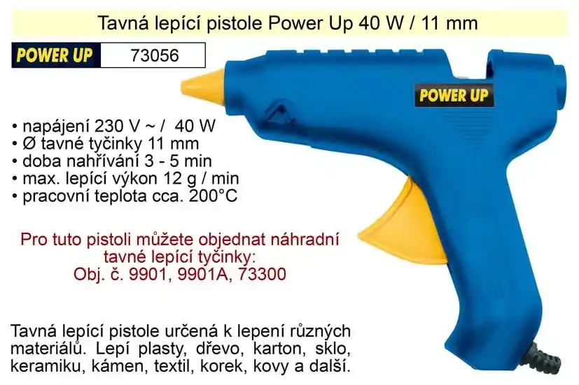 Speciální cena - Tavná lepící pistole Power Up 40 W 11 mm