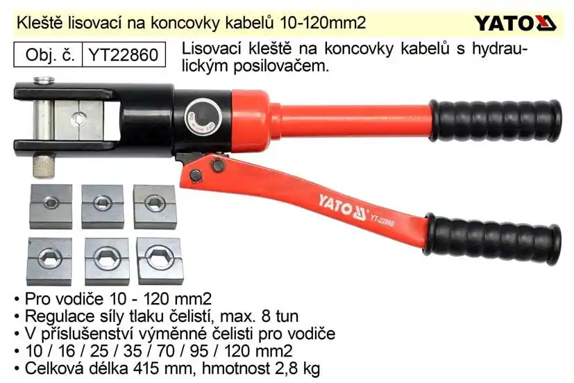 Kleště lisovací na koncovky kabelů 10-120mm2 | Velmi oblíbený produkt