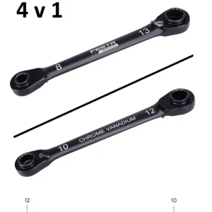 FESTA INDUSTRY Klíč ráčnový kombinovaný oboustranný 4v1, 8/10mm a 12/13mm, 120z - Velmi žádaný produkt