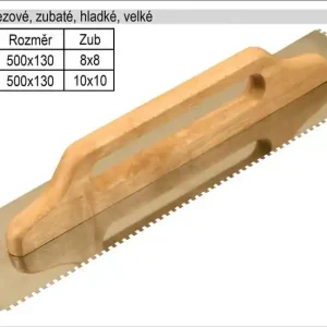 Ihned k dispozici | Hladítko nerezové zubaté 500x130mm, zub 8x8mm