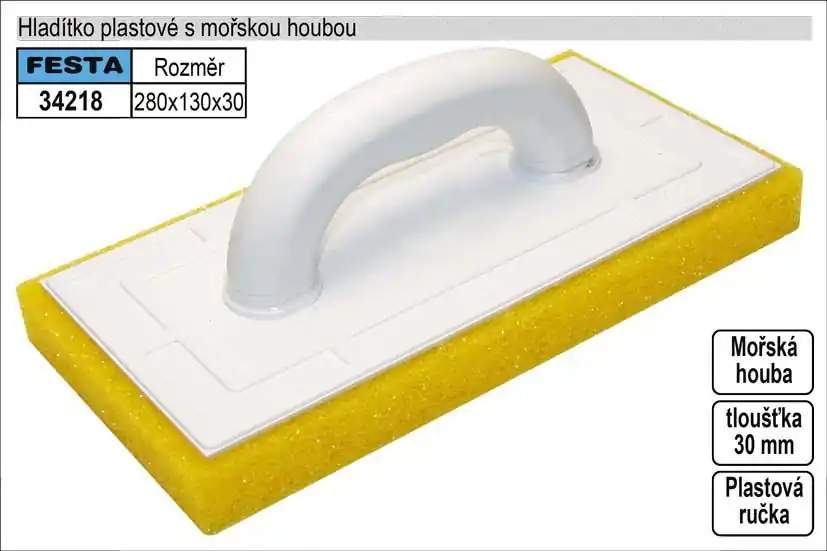 Pospěšte si - Hladítko s mořskou houbou 250x130mm