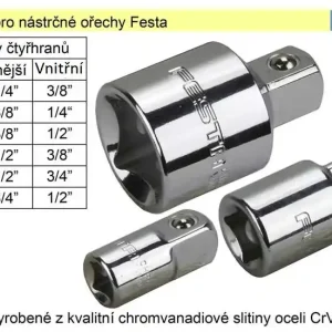 Redukce Festa rozměr vnější 1/2"_ vnitřní 3/8" - Omezené množství