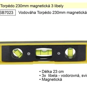 Vodováha Torpédo 230mm magnetická 3 libely | Doporučujeme